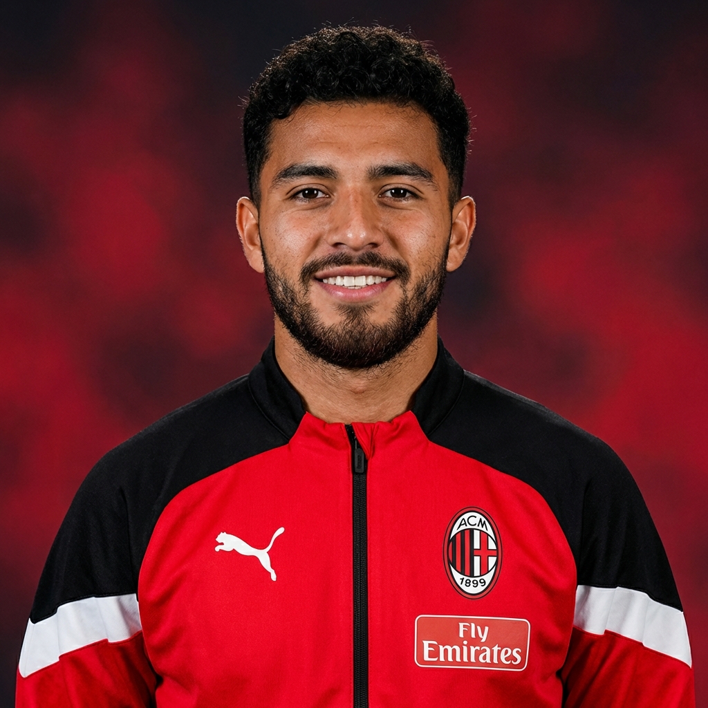 Santiago Giménez retrato AC Milan